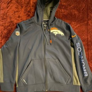 Nike Broncos Dri-fit zip up. Size medium